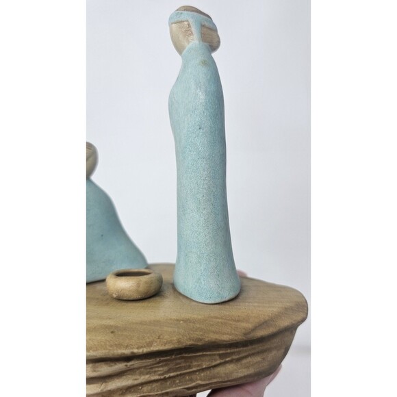 Vtg Jack Black Navajo Pottery Couple Praying On Mesa Ceramic Sculpture Signed - Picture 2 of 14